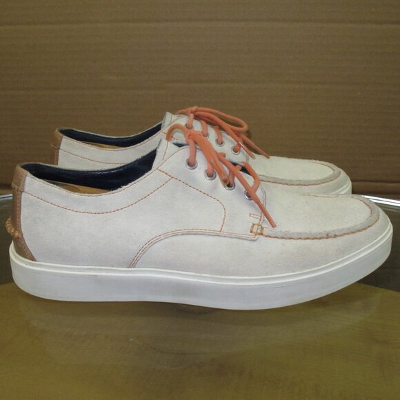 COLE HAAN Casual Oxford Shoes Cream White Suede Leather Men\'s Size 9.5 M main image 4
